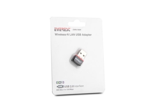 EVEREST EWN-760N 150Mbps 2.4GHZ,USB 2.0,WiFi NANO USB ADAPTÖR